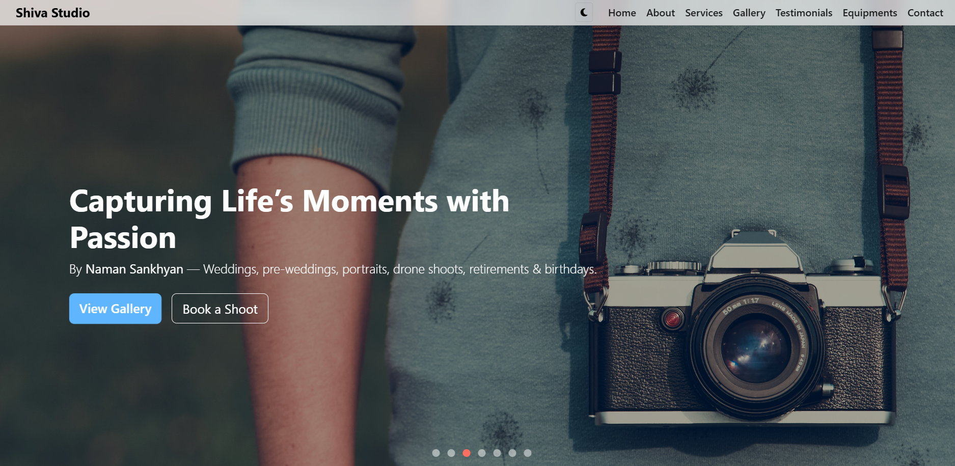 Shiva-Studio-landing-page